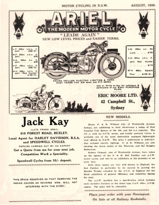 Ariel advert, Eric Moore & Jack Kay advert, MCing NSW Aug.1935.006.jpg