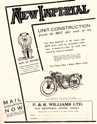 New Imperial advert, P & R Williams, MCing NSW Aug.1935.007.jpg