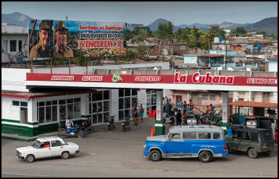 Petrol station in Santiago