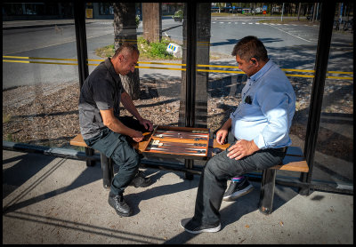 Taxi-drivers at Kallax Luleå waiting for customers