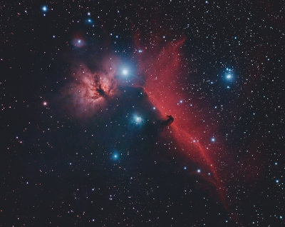 IC434 Horsehead Nebula & NGC 2024 Flame Nebula