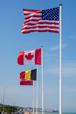 Flags at Omaha Beach