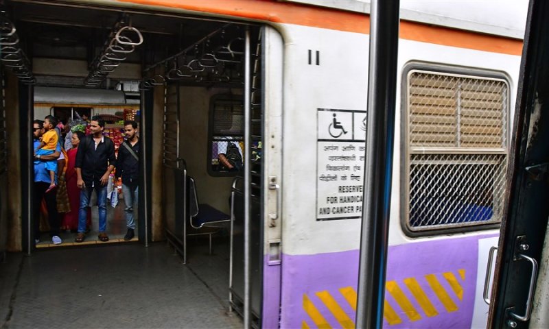View through a passing train - India_1_7920