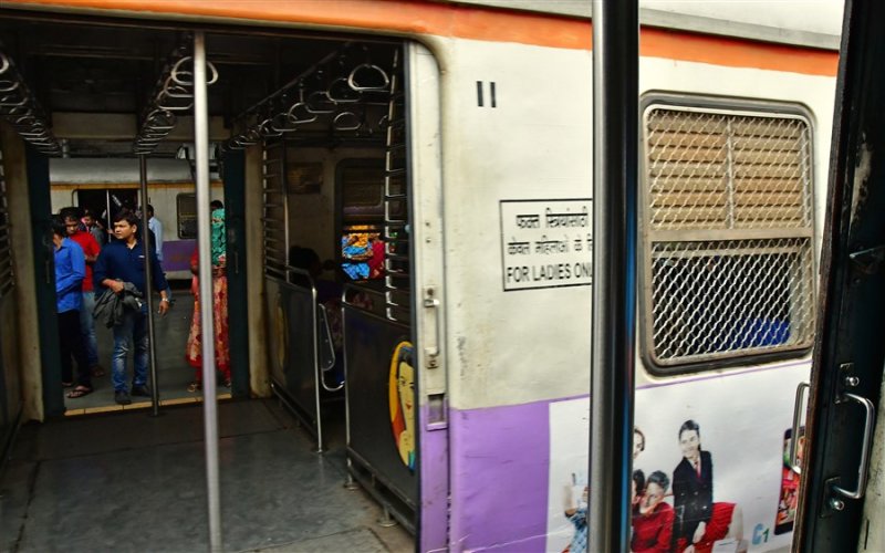 View through a passing train - India_1_7921