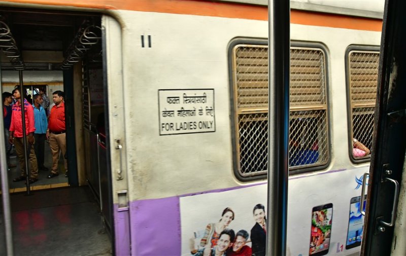 View through a passing train - India_1_7922