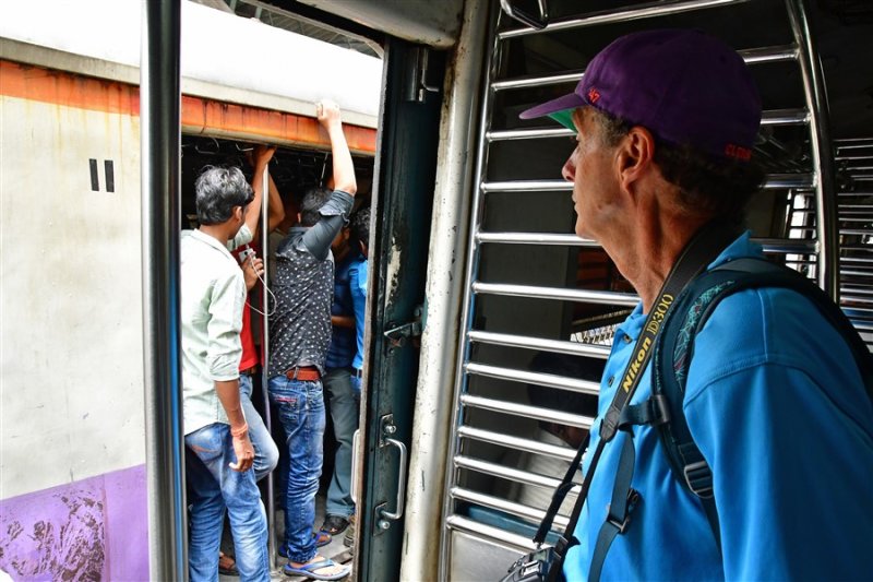 A passing train and Gerry - India_1_7950