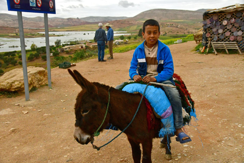 Sit on donkey and look cute - Moroc-2751