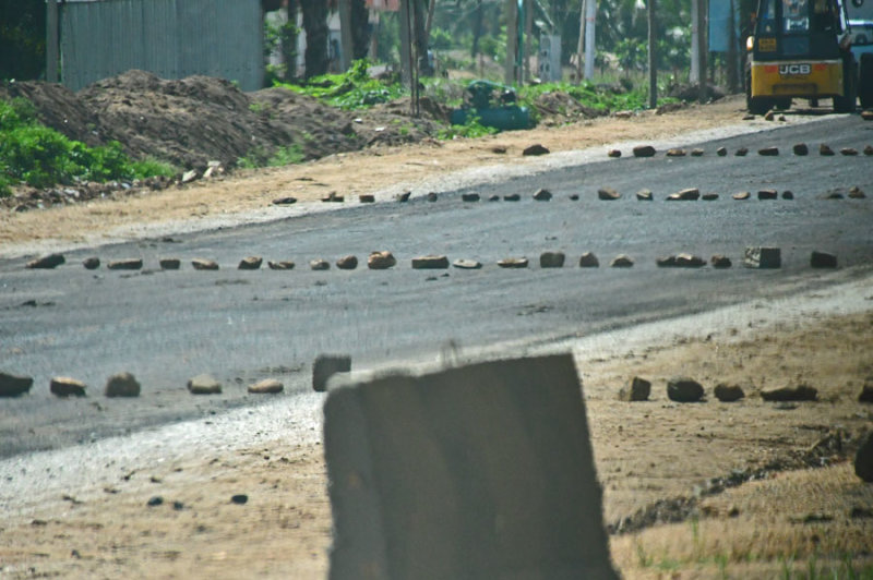 Stay off of this new road surface - India-2-0385