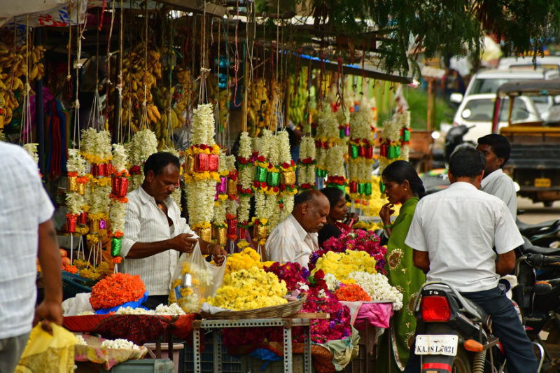 Mala or garland vendors - India-2-0618