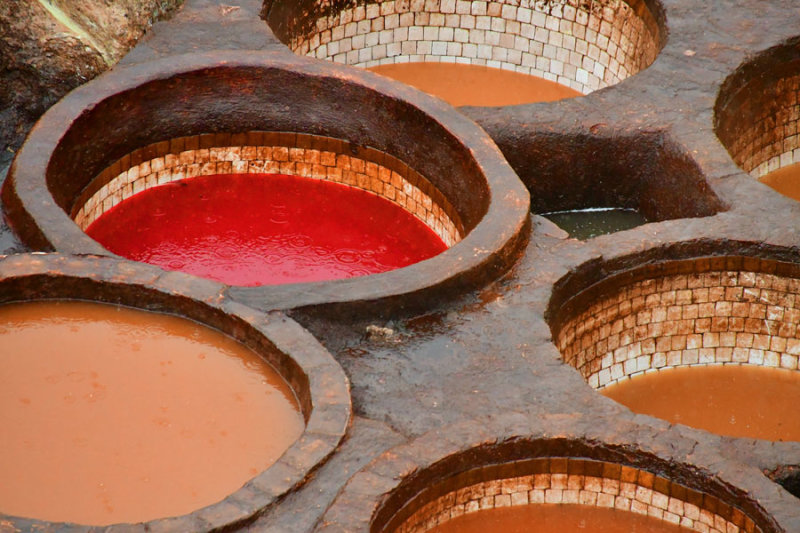 The Fez leather tannery - Moroc-3113