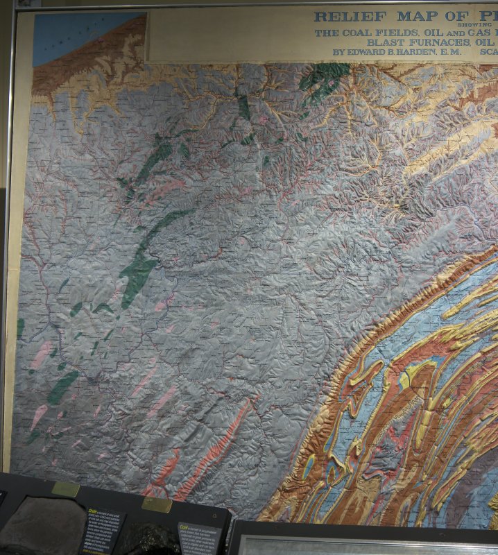PA relief map, West