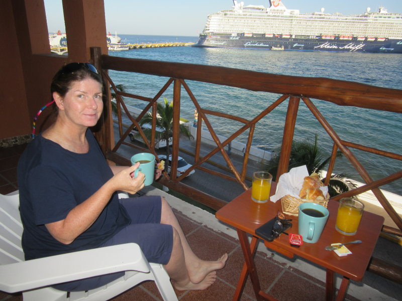 Room service breakfast - on the balcony