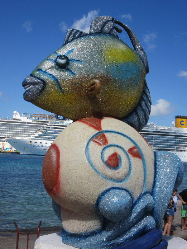 ...glittery statues