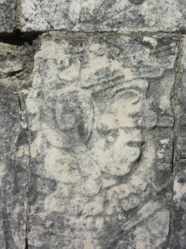Carving of a ball player