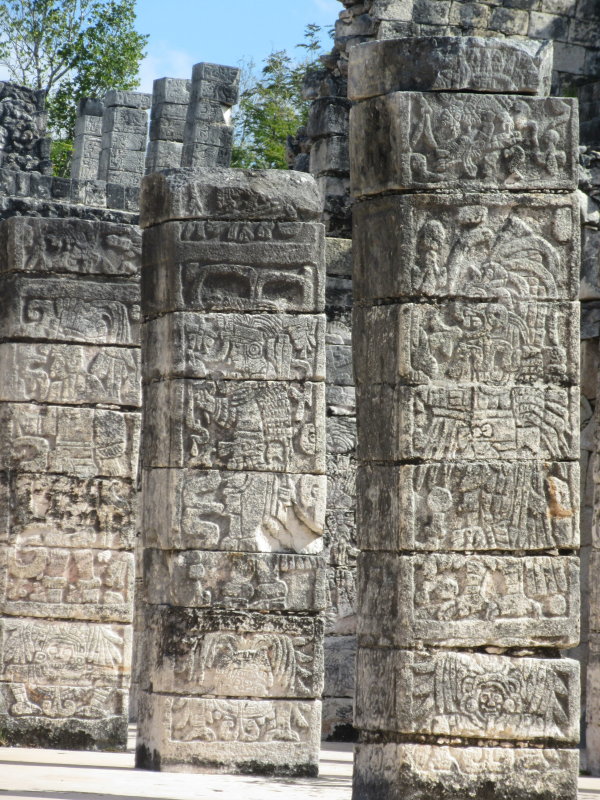 Warriors intricately carved