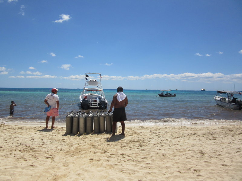 Getting ready for diving