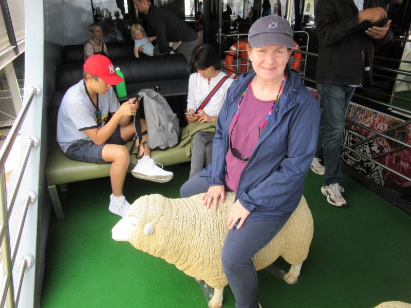 The seating on board is a bit unusual...