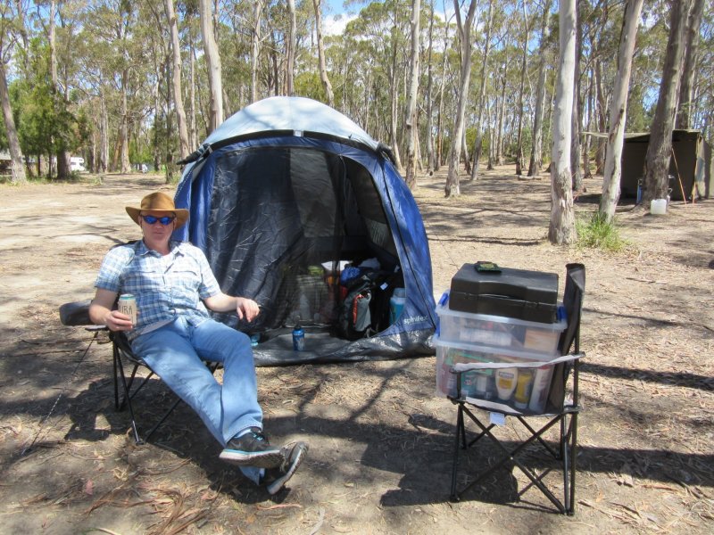Our first camping spot at Lea Scout Camp