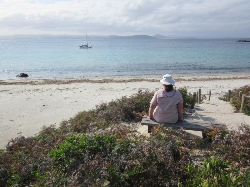 Darlington Bay beach - next to our campsite