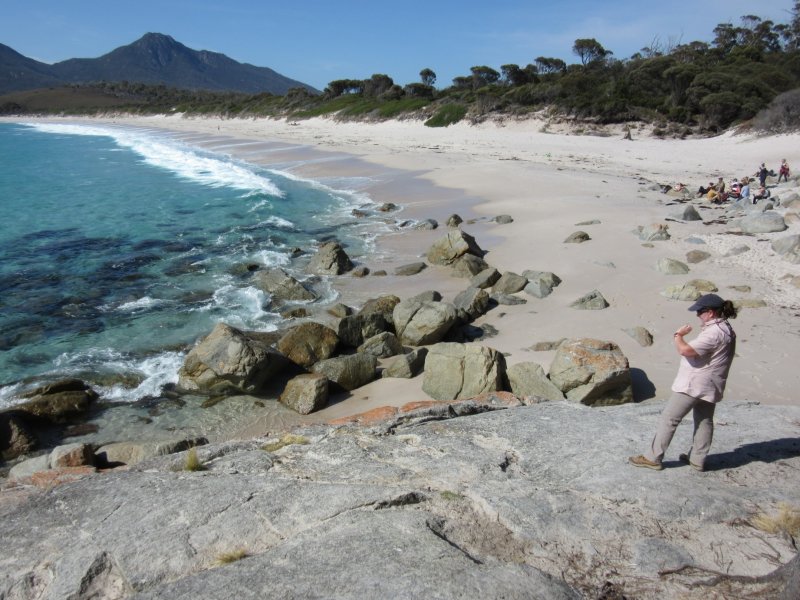 We trek the 1,000+ steps down to the beach