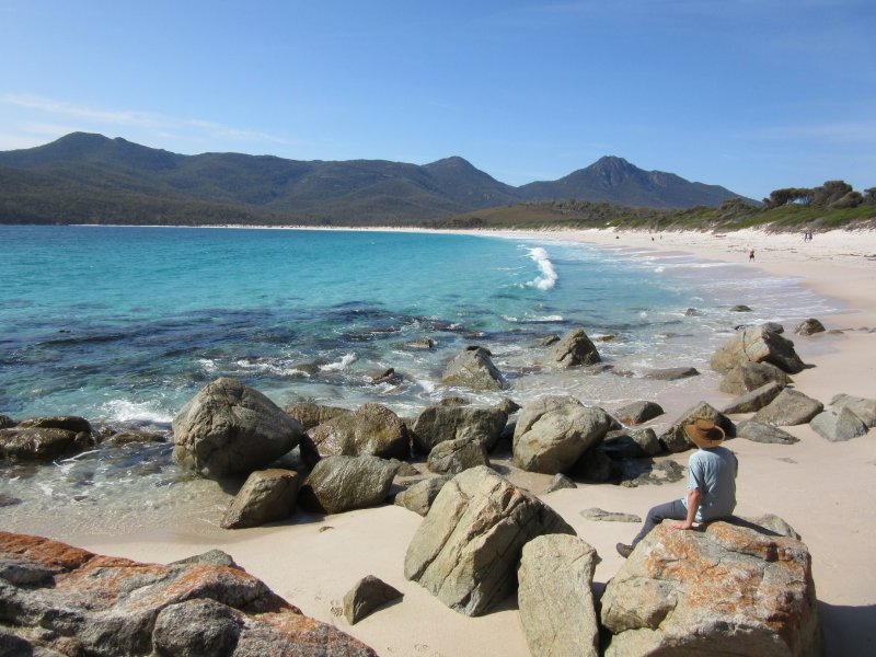 So we sit and admire the view - it looks tropical but the water is a bit chilly