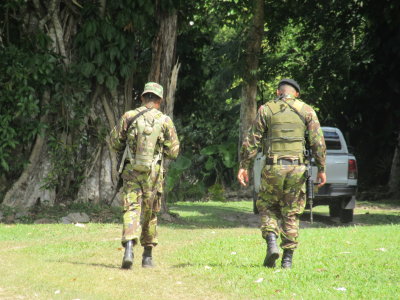 Security at the site - it's near the Guatemalan border