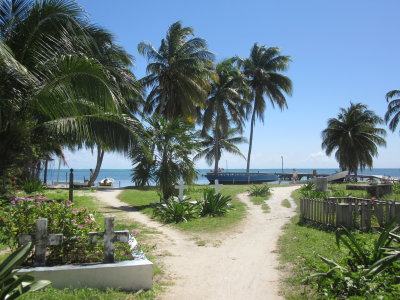 The cemetery has a great view