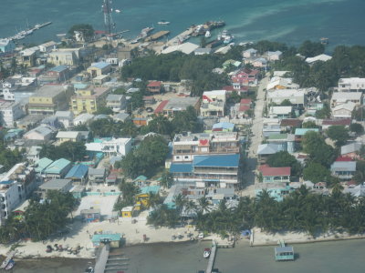 Our hotel is down there - behind the loveheart