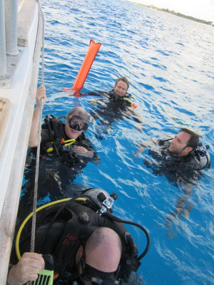 After the dive - ready to get back on board