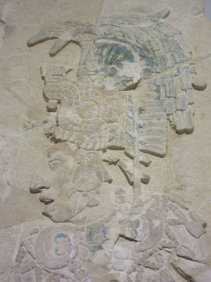Maya carving on a tablet - from Palenque