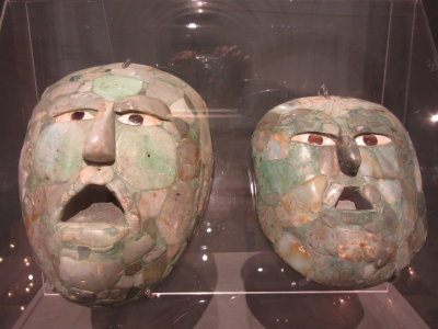 Maya jade funerary masks - from Dzibanche