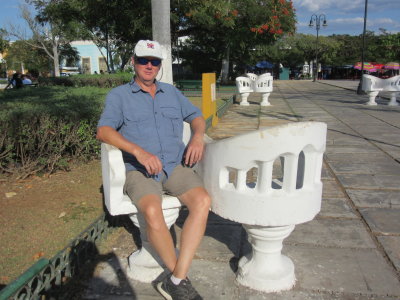 Pete taking a break on a 'me and you' chair