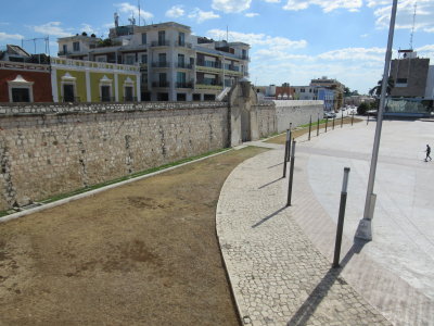 Looking towards the Sea Gate - reclaimed land in front of the gate, means the sea is a couple of blocks away