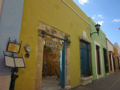Old, colourful, colonial buildings 