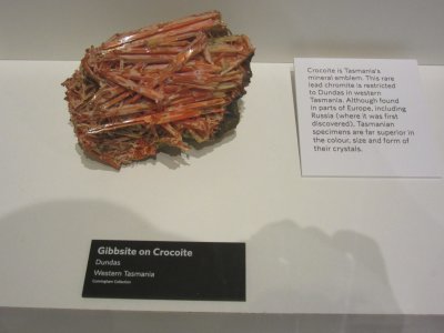 Crocoite - Tasmania's mineral emblem