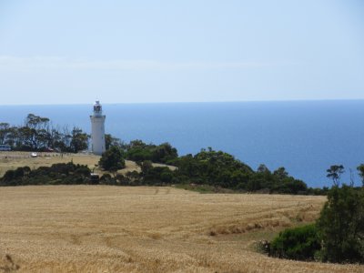 View across to Table Cape lighthouse