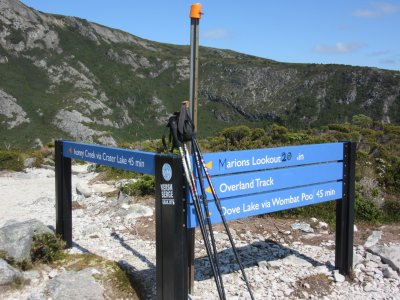 Our trekking poles have a rest...which way to go?