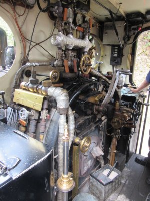Inside the driver's cabin