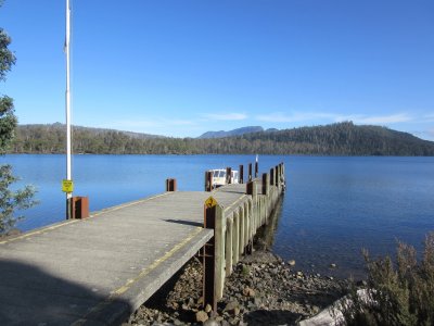 Ferry Jetty - many Overland trekkers will take the boat to finish their trek at Cynthia Bay