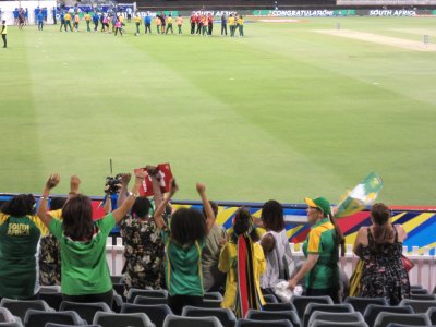 Happy South African fans