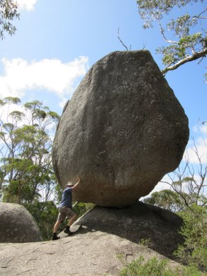 Pete and Balancing Rock - I mean Pete holding up the huge rock