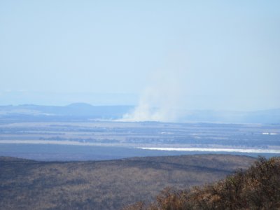 Smoke...so we decide to head back down the mountin