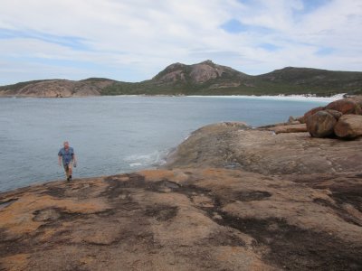 Pete exploring the coast