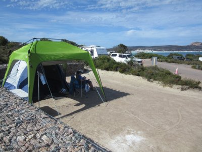 Our camping spot at Lucky Bay