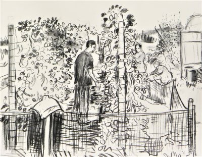 Picking Runner Beans, Bosavern