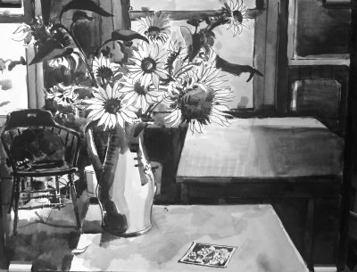 Sunflowers in a (Jim Malone) Jug 
