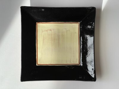 Black and White Square Plate