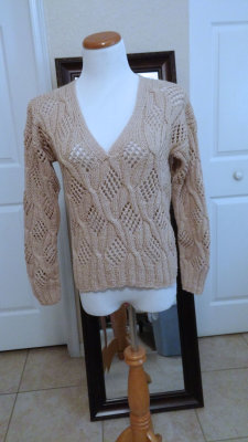 #316 Beige cotton blend sweater