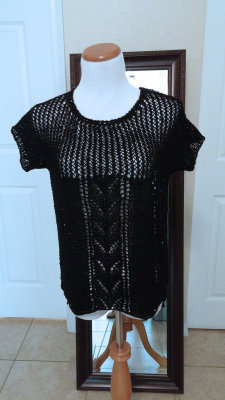 #322 Summer black cotton tunic
