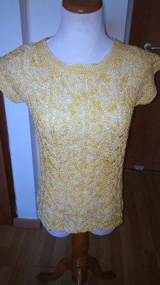#332 Yellow melange cotton top